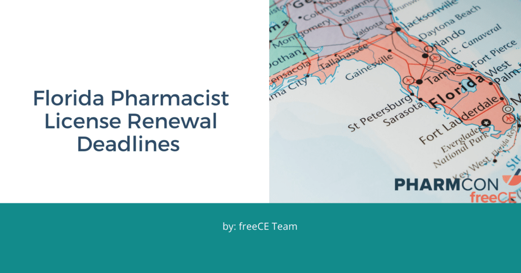 Florida Pharmacist CE Immediate Access License Renewal Deadlines